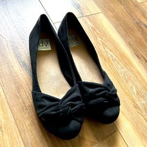 Dolce Vita Black Flats with Knot Detail